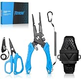 Fillet Knife Kit Combo,Fishing Gear and Gifts for Men | Fishing Knives with Sheath,and Honing Rod,Ultra-Sharp G4116 Blades,Corrosion-Resistant,Non-Slip Handle,Durable Storage Bag