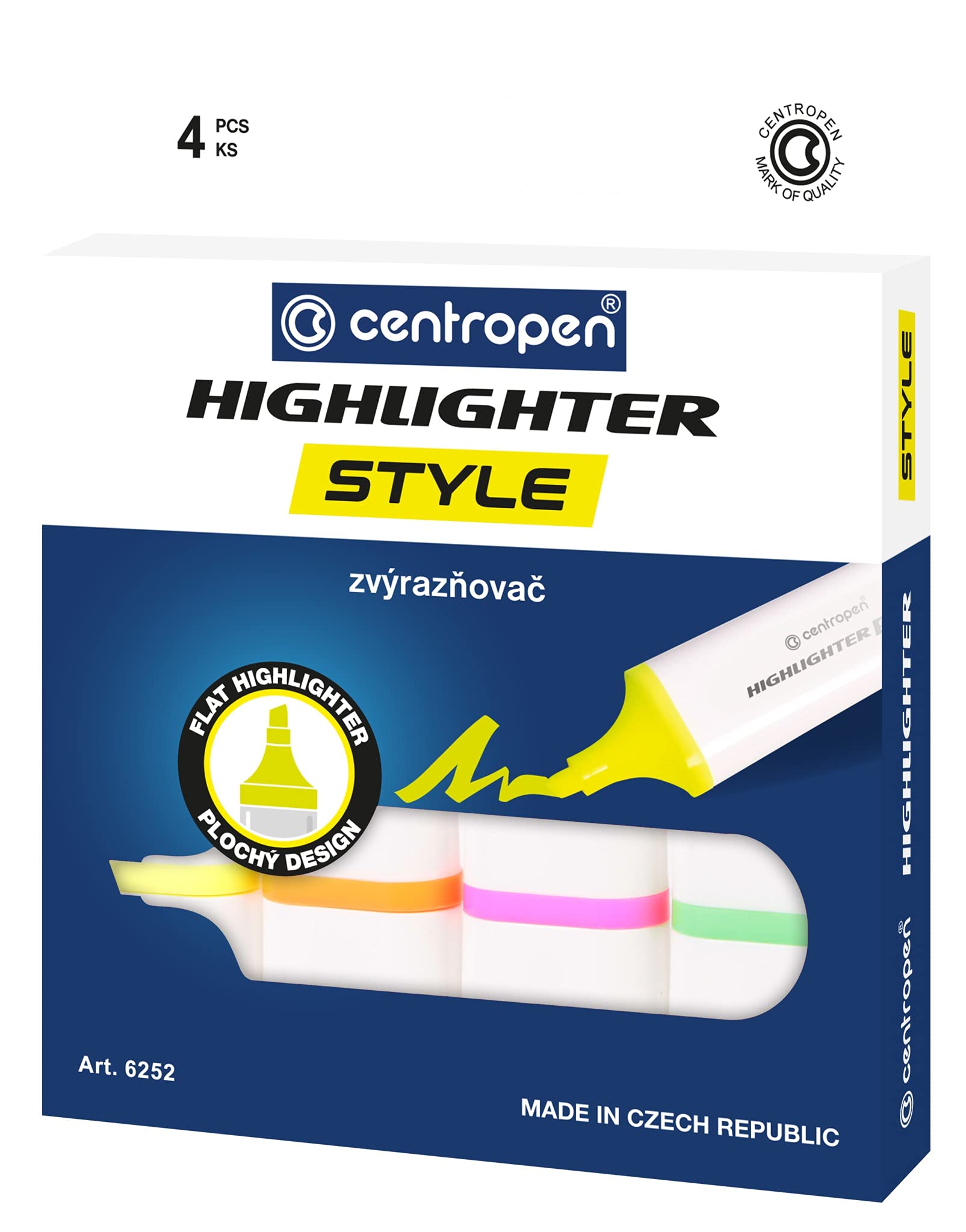 Centropen PK 4 FLUO HIGHLIGHTER 6252