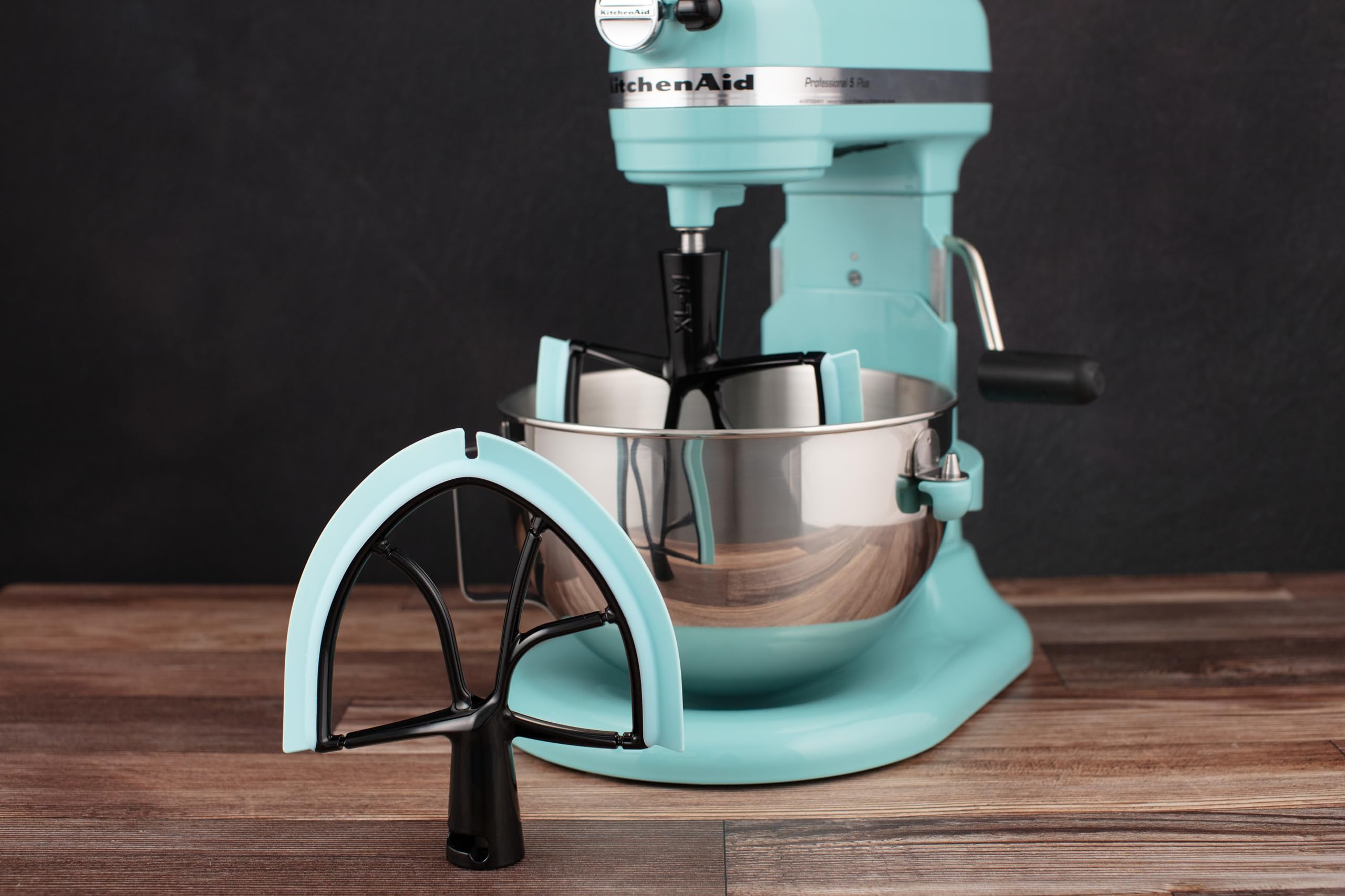 New Metro Design XL-MAX Metal Beater Blade, works with KitchenAid 5+, 6, 7, 8-Quart Stand Mixers, Aqua