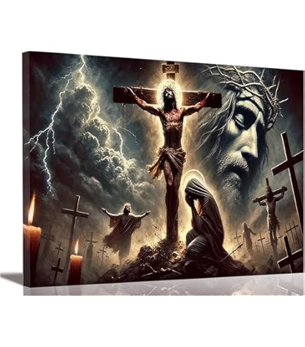 Amazon.com: Crucifixion Corpus Hypercubus Jesus Cross Poster