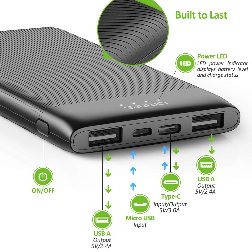 Mua Omars Power Bank 10000mAh USB C Battery Pack Slimline Portable