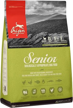 Orijen Senior Dry Dog Food Grain Free High Protein Fresh Raw Animal Ingredients 4lb Pet Supplies Amazon Com