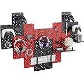 PEGZONE Controller and Headphone Holder Wall Mount, 14pcs, Black &amp; Red | Modular Gaming Pegboard with Accessories, Controller Stand, Disc Shelf Organizer