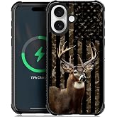 Deaorew for iPhone 17 Case | Compatible with MagSafe | Classic Slim Cover Design | American Flag Camouflage Deer