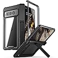 Poetic Guardian Case for Google Pixel Fold 5G,[Hinge Protection][Kickstand][Mil-Grade Protection] Ultra-Thin Full-Body Hybrid Shockproof Protective Rugged Cover with Built-in Screen Protector, Black