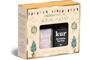 LONDONTOWN kur Nail Conceal & Go Duo Set, Includes Nail Illuminating Concealer & Gel Genius Top Coat, 2 Piece Set, 0.4 Fl Oz