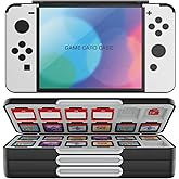 HEIYING Switch Game Card Case for Nintendo Switch 2 / OLED/Lite,Customized Pattern Portable Switch Game Holder with 72 Game Card Slots and 24 Micro SD Cards Slots