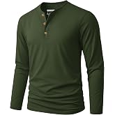 MAGNIVIT Mens Henley Shirt Long Sleeve T Shirt Casual Basic UV Work Shirt | Lightweight,Classic,Moisture Wicking,3-Button,Outdoor,Business,Stretch
