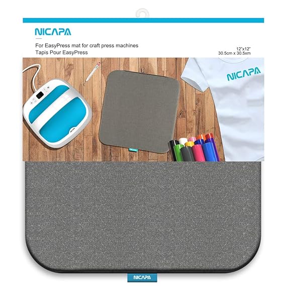 Nicapa Heat Press Mat for Cricut Easypress[12x12 inch] Cricket Craft Vinyl Ironing Insulation