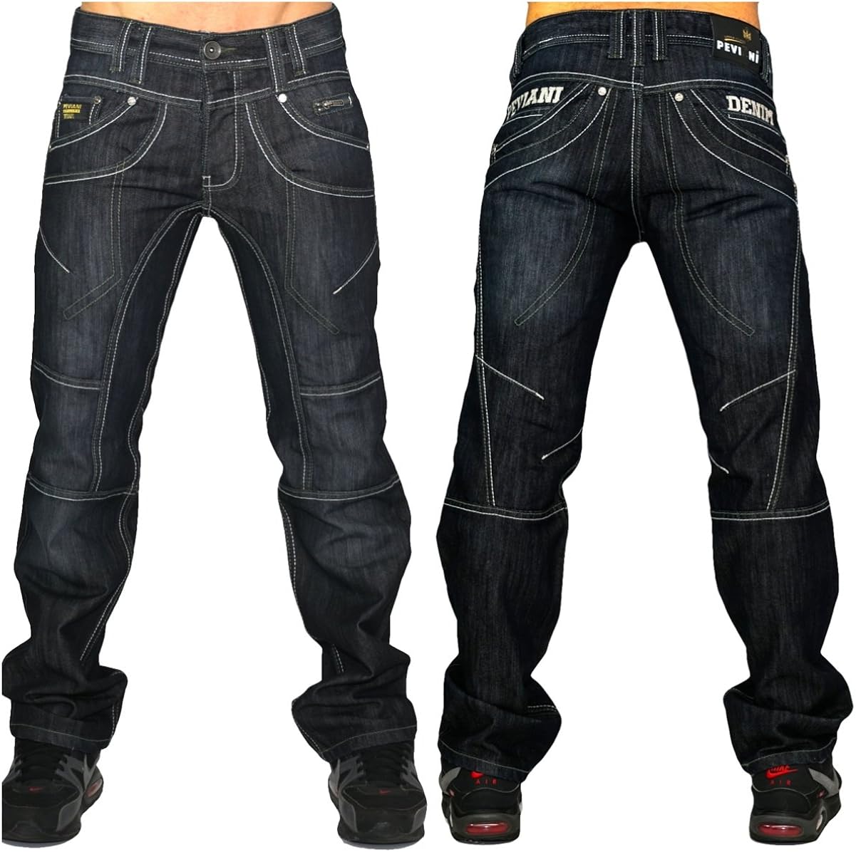 designer jeans with cross on back pocket