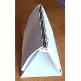 Easel Ring Binders - Flip Over The top Style Platform Construction. (White, 11" X 8 1/2" Sheet Size Bound on 11" Side)