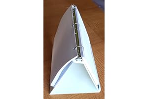 NANCY NIKKO Easel Ring Binders - Flip Over The top Style Platform Construction. (White, 11" X 8 1/2" Sheet Size Bound on 11" Side)