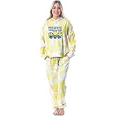 INTIMO Minions Positive Vibes Tie Dye Womens' Pajama Loungewear Hooded Jogger Set