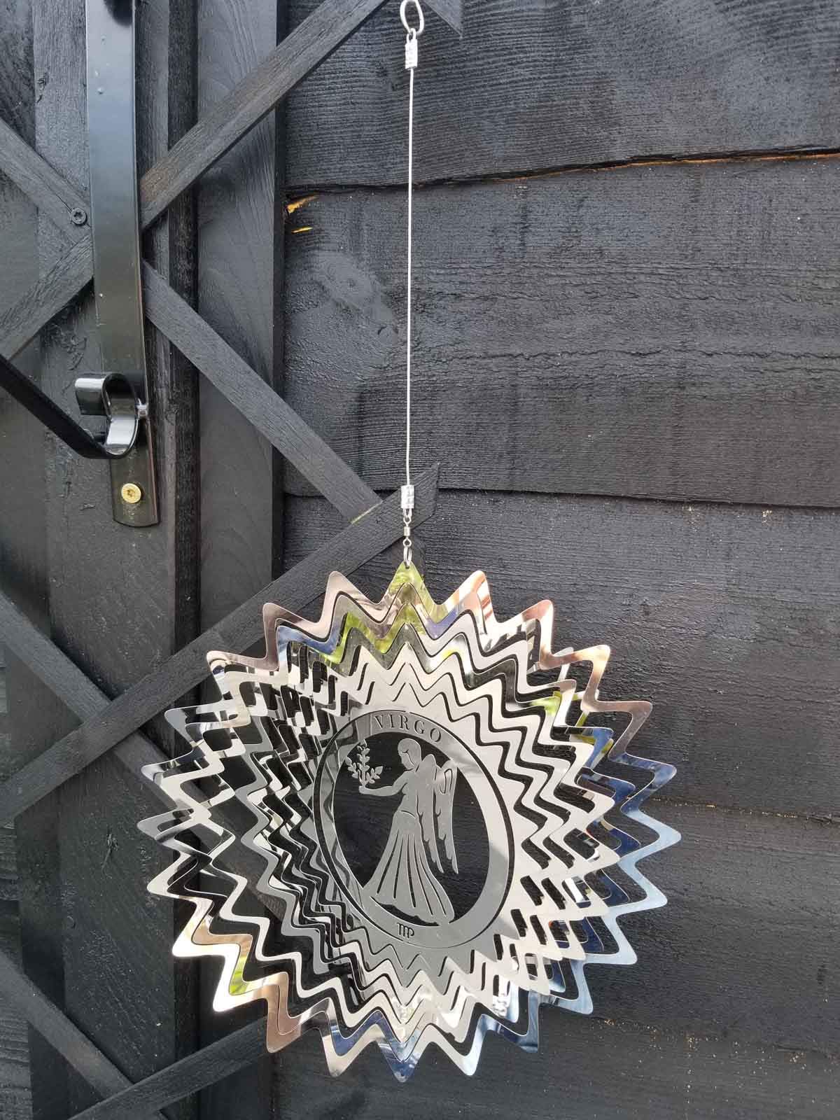 Stainless Steel Wind Spinner - 3D Mobile - Star Sign Virgo Spinner
