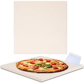 Waykea 10&rdquo;x10.4&rdquo;x0.5&rdquo; Pizza Stone for Toaster Oven | Rectangular Cordierite Grilling Stone Bread Baking Stone for Grill, Oven