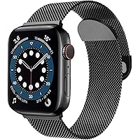 INTPIHP Metall Wristband Kompatibel mit Apple Watch Band 38mm 40mm 42mm 44mm, Edelstahl Metall Mesh Wristband mit Magnet…