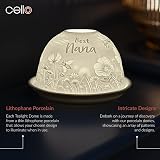 Cello Porcelain Tealight Holder Dome Nana 3D Projection Image Gift view 2