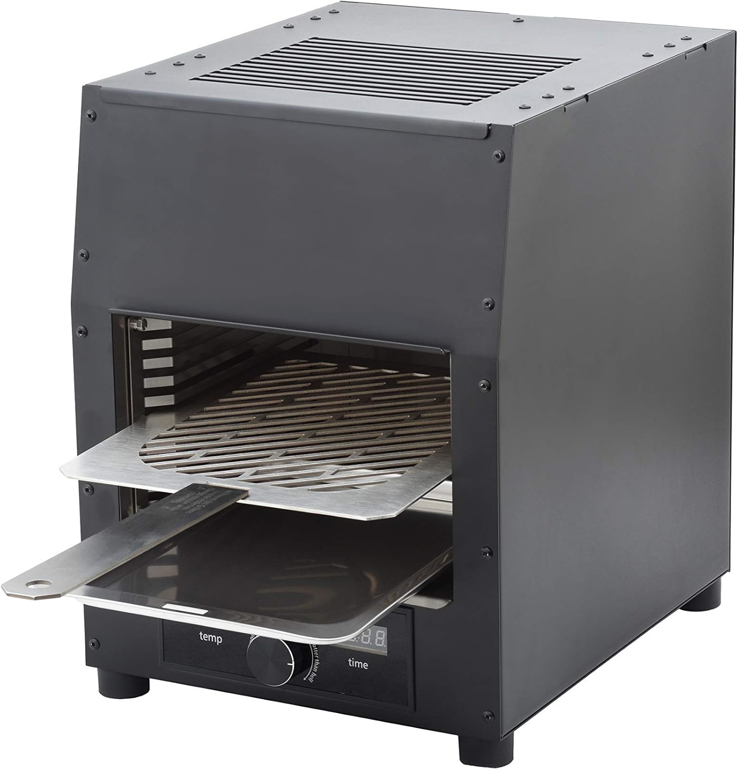 review Flame King FK-BEEF-110 Scorch Electric Rapid Broiler Infrared Smokeless Steak Chicken,Pork Searing Charbroil Cooker Grill for Indoor/Outdoor, Black