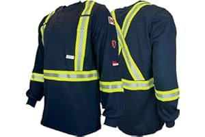 Atlas Guardian® FR/AR Hi Vis Henley Shirt Navy Blue