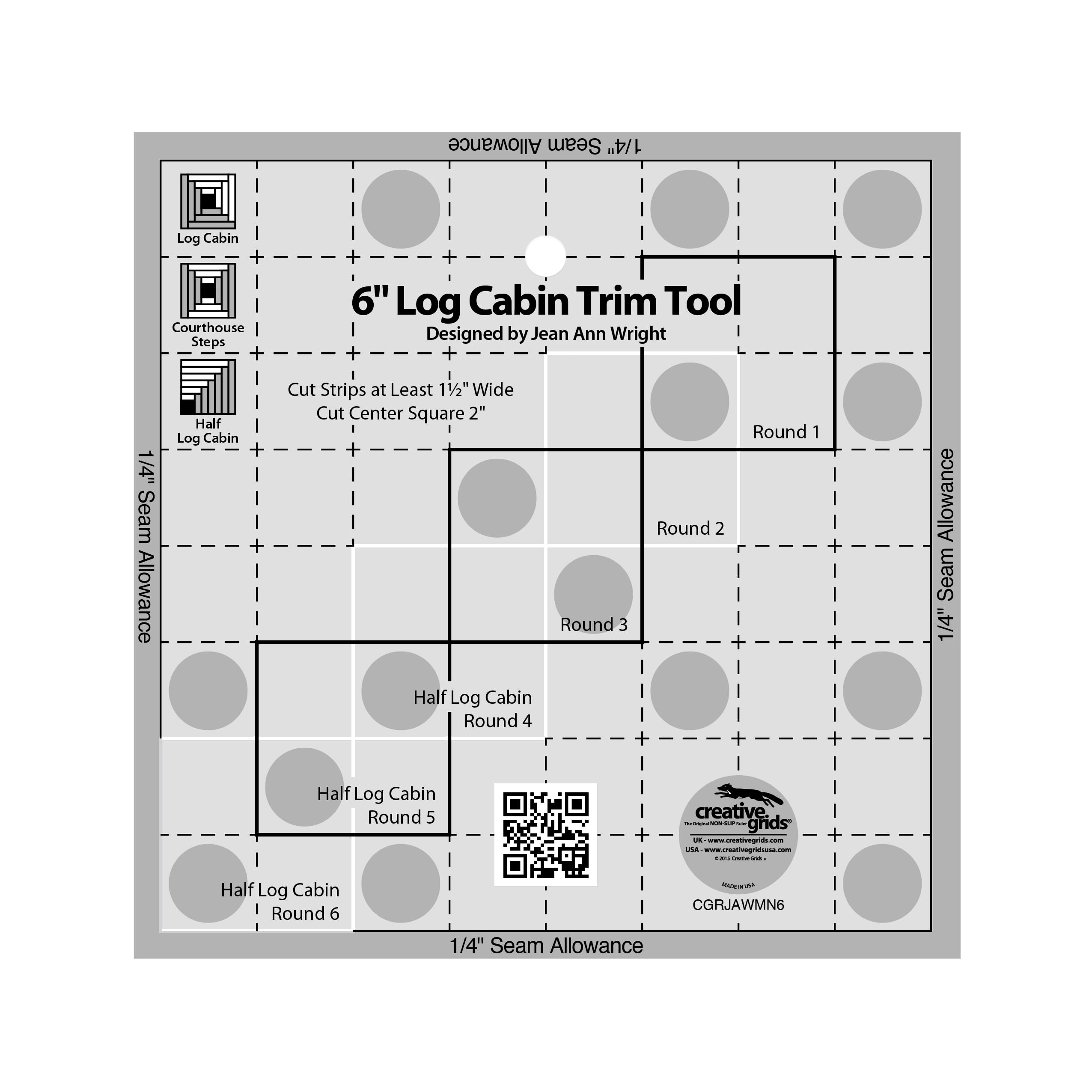 Creative Grids 6in Log Cabin Trim Tool