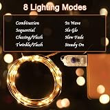 Etopgo USB Fairy Lights 5M 50LED 8 Modes Warm White Indoor Outdoor view 3