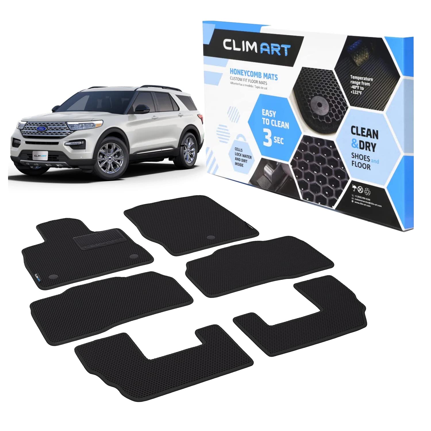 CLIM ART WaterTrap Custom Fit Floor Mats Compatible
