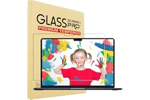 YINOVEEN Tempered Glass Screen Protector for MacBook Air 13.6 inch (M3/M2,A3113/A2681,2024/2022) Laptop Screen Filter Film, 9H Hardness, Bubble-free, Touch Pencil Compatible, Case Friendly, 99% Ultra HD