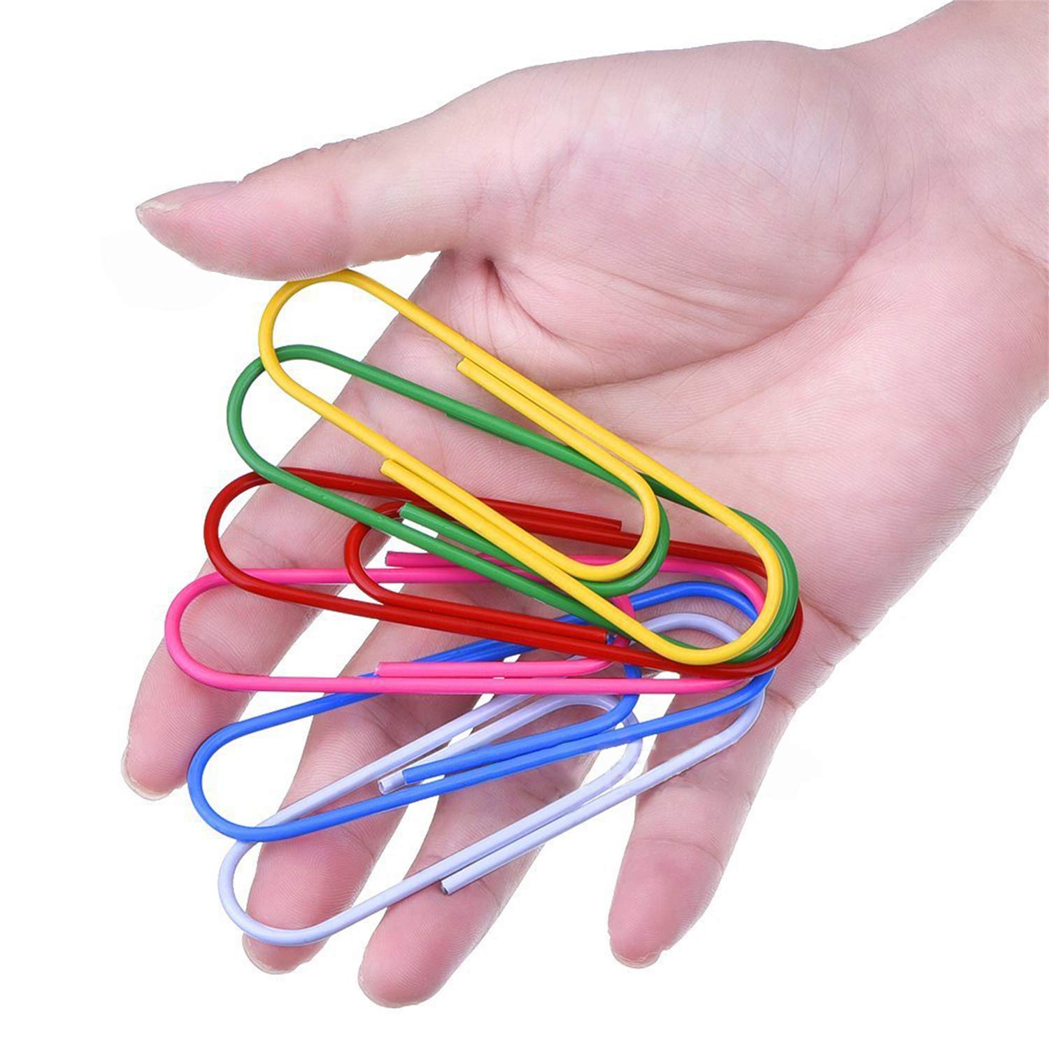 Photo 1 of Paper Clips, 40 Pack 4 Inches Mega Large Paper Clips - 100mm Extra Large Multicolored Jumbo Coated Paperclips Big Sheet Holder for Office School Document Organizing