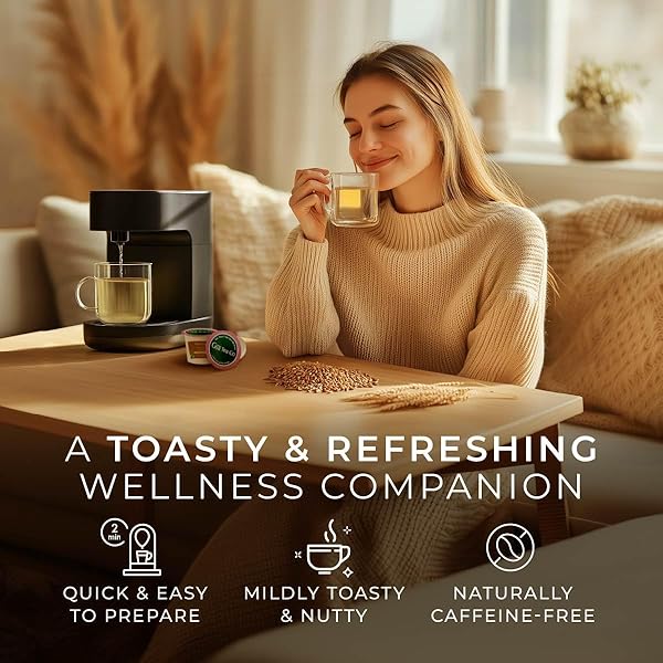 GYA TEA CO BARLEY HERBAL TEA POD (16 CT) – DECAF WELLNESS TEA RICH NUTRIENTS FOR DIGESTIVE HEALTH & NOURISH