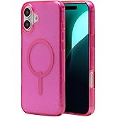 ZAGG Milan Snap Case for iPhone 16 Plus – Pink Glitter, MagSafe Compatible, 13ft Drop Protection, Recycled Materials, Slim & Stylish Design