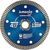 Amoolo 4-1/2" Diamond Saw Blade, X-Teeth Diamond Blade for Porcelain, Tile, Brick, Granite and Concrete, (4.5"-1pc)