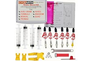 CYCEARTH Bicycle Brake DOT Oil Bleed Kit for Avid Sram Code5 Code R Juicy Ultimate Elixir Formula Hayes Bngal Hope Quad Hydra