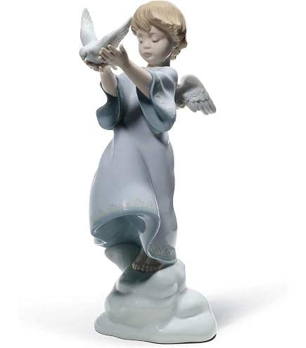 Amazon.com: LLADRÓ Angel with Flute Figurine. Porcelain Angel