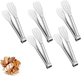 MOLHEM 5Pcs Kitchen Tongs Stainless Steel 7 inch Easy Grip Non Stick view 1