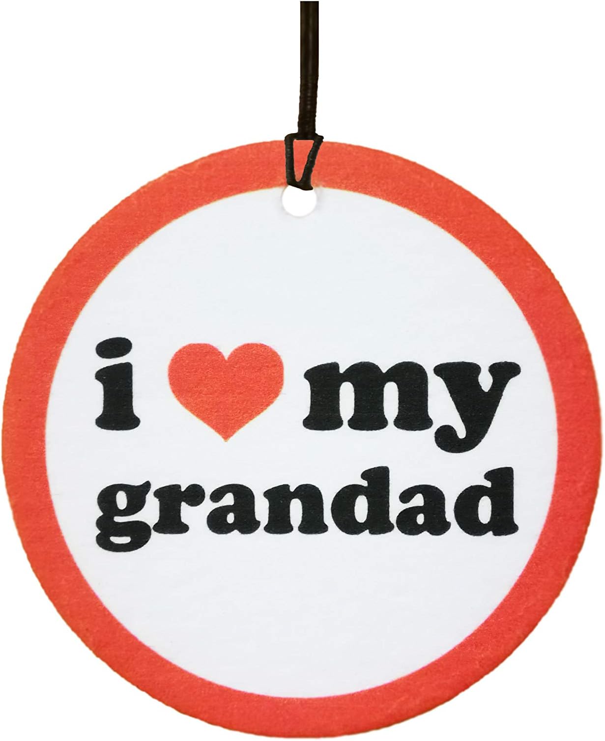 I Love My Grandad Car Air Freshener (Fun Birthday/Father's Day/Xmas Christmas Stocking Filler/Secret Santa/Novelty Scented Gift)