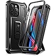 Dexnor for iPhone 13 pro max Case 6.7 Inch 2021, [Built in Screen Protector and Kickstand] Heavy Duty Military Grade Protection Shockproof Protective Cover for iPhone 13 pro max,Black