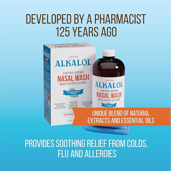 ALKALOL – A NATURAL SOOTHING NASAL WASH, MENTHOL, 2 PIECE SET 1 COUNT