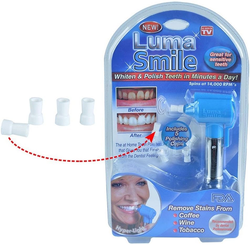 Teeth Whitening Burnisher Polisher Whitener Stain Remover Luma Smile Rubber Head Tooth Polisher as seen tv products