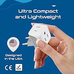 Ceptics European Travel Plug Adapter Europe Power