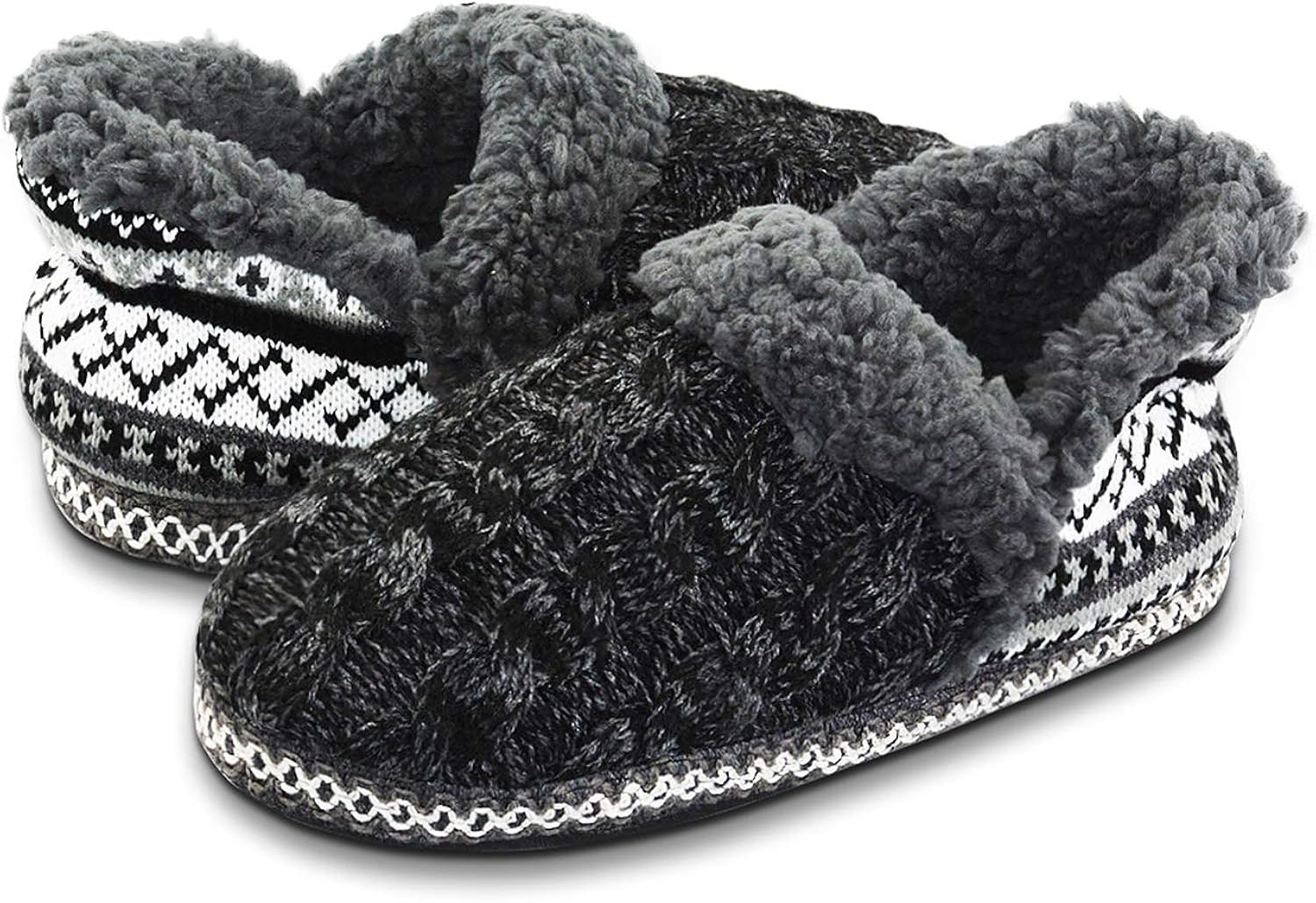 Flauschige Hausschuhe Damen - Memory-Schaum Mit Rutschfester Sohle Für Drinnen & Draußen