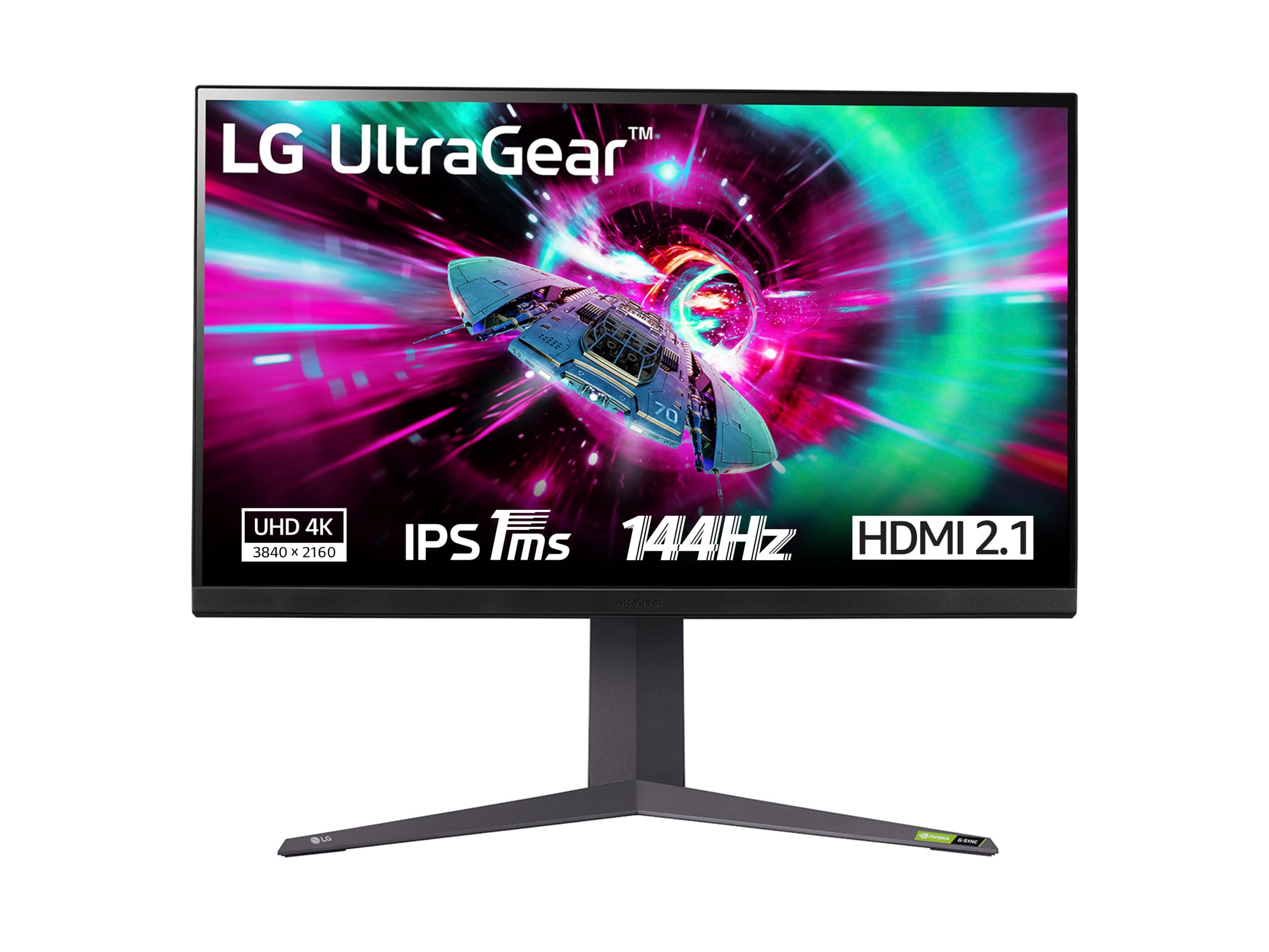 LG UltraGear 32GR93U Monitor Gaming 32" UHD 4K (3840x2160), IPS, 144Hz, 1ms (GtG), G-Sync Compatible, AMD FreeSync Premium, VRR, HDR 400, HDMI 2.1, DisplayPort 1.4, Flicker Safe, Nero