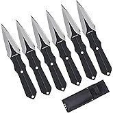 Throwing Knives, Sahara Sailor Throwing Knives Set 6 Pack, Stainless Steel Well-balanced Throwing Knife with Nylon Sheath for
