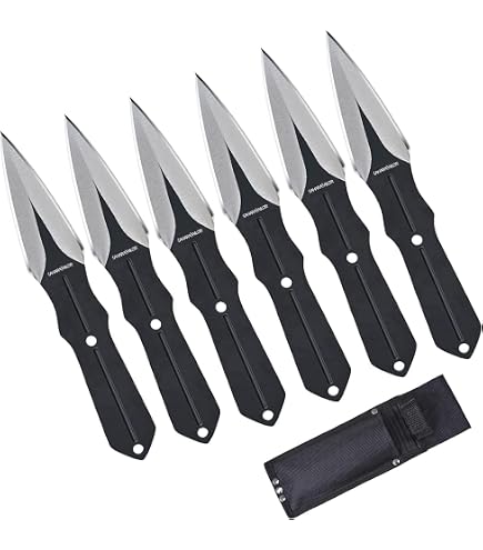 RUKO TK06A3B 9-Inch Throwing Knives Set - 3 PC With Ballistic Nylon Sheath