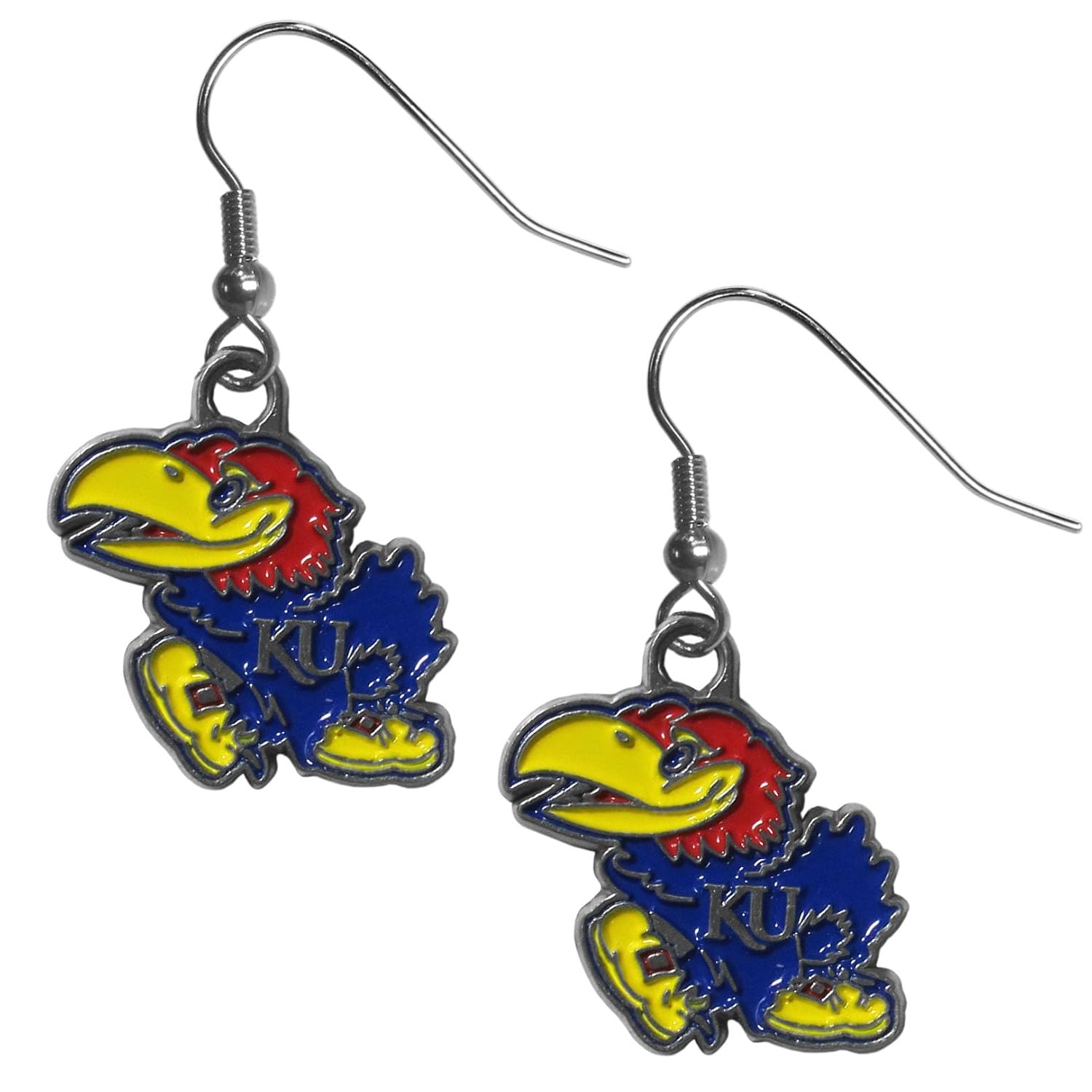 Siskiyou NCAA Kansas Jayhawks Dangle Earrings Metal