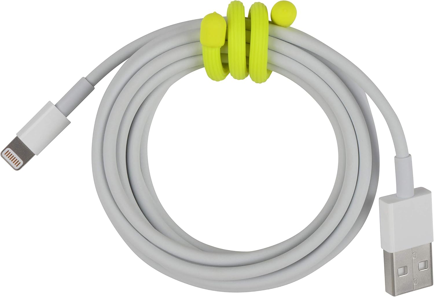 Nite Ize Original Gear Tie, Reusable Rubber Twist Tie, Made in The USA, 6-Inch, Neon Yellow, 2 Pack, 6 inch - Image 4