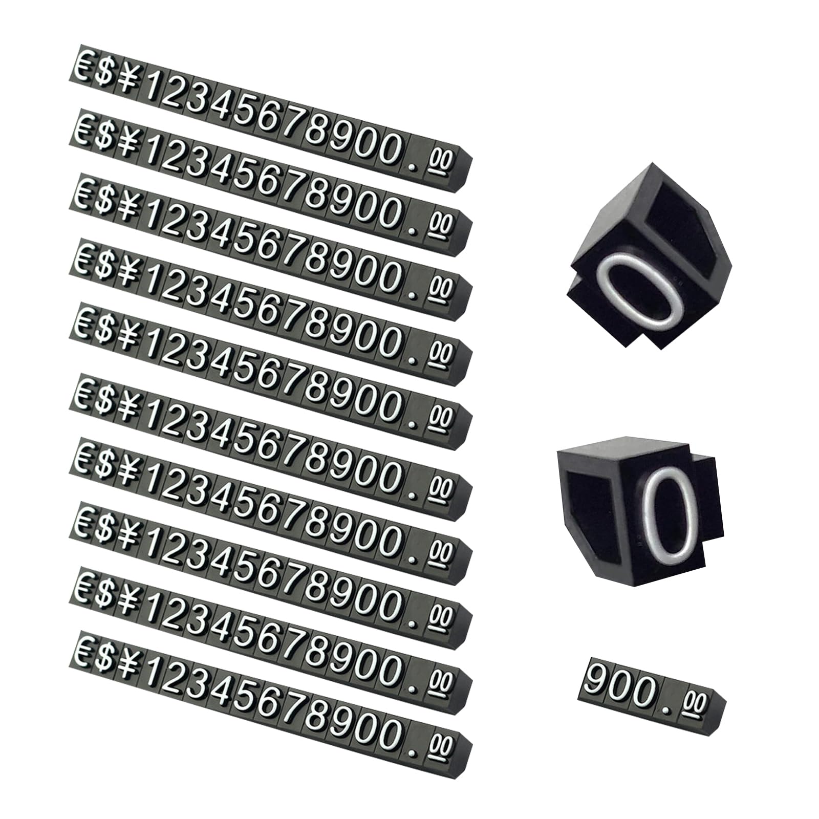 SWYSGS Price Display Cube Adjustable Number Display Stand Sales Price Blocks Pack of 10 for Price Labelling, Price Tags