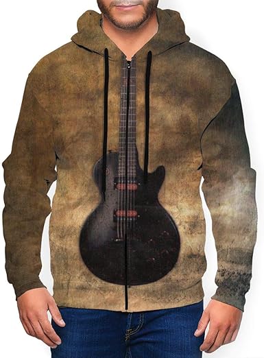 guitar zip up hoodie