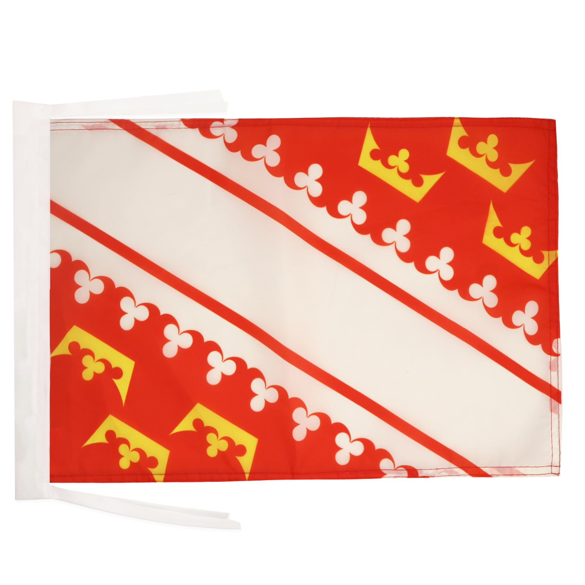 AZ FLAG - Alsace Flag - 18'' x 12'' - 100% Polyester French region of Alsace Small Banner with Two Cords - Fade Resistant - Vivid Colors - 18x12 in - 45x30 Cm — image 1