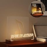 YuanDian Now Playing Vinyl Stand LED Display Wooden Acrylic Holder