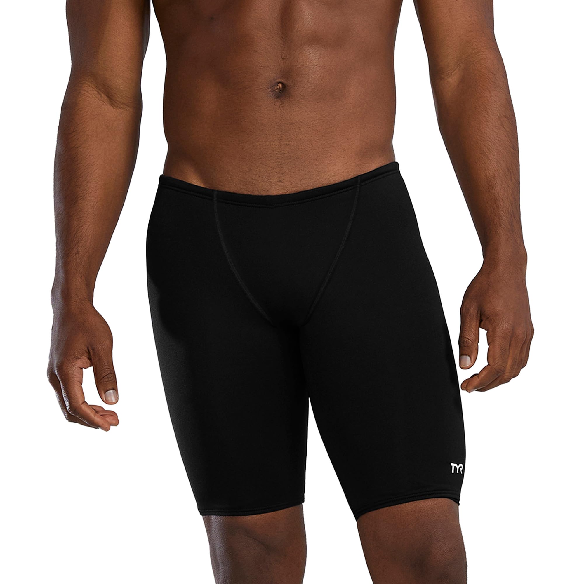 Photo 1 of TYR Men's Durafast Elite Solid Jammer Swimsuit, Black, 30